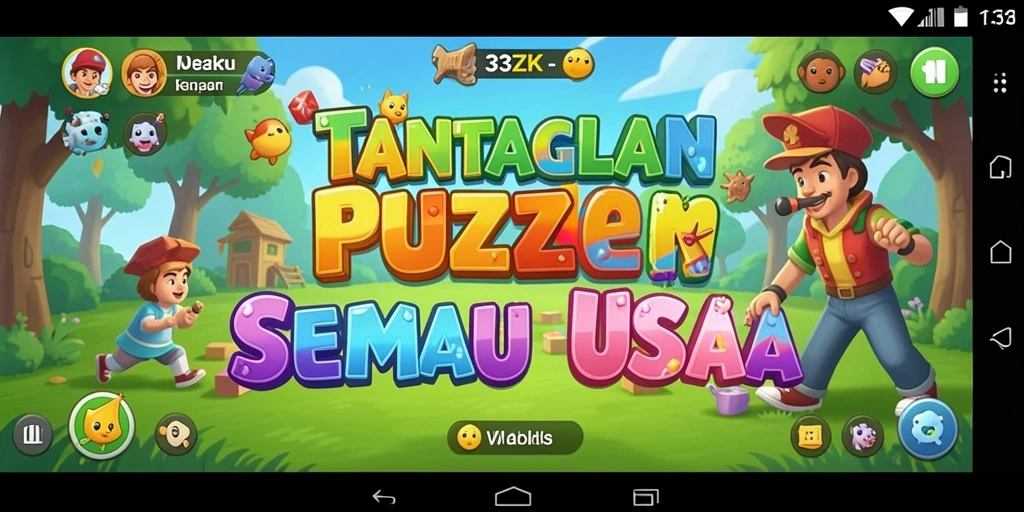 Tampilan gameplay 33ZK dengan suasana menarik saat menyelesaikan Puzzle.