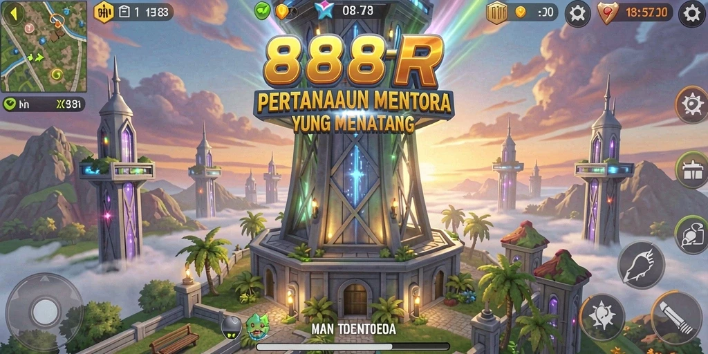 Tampilan gameplay 888R yang menegangkan saat melawan serangan musuh.