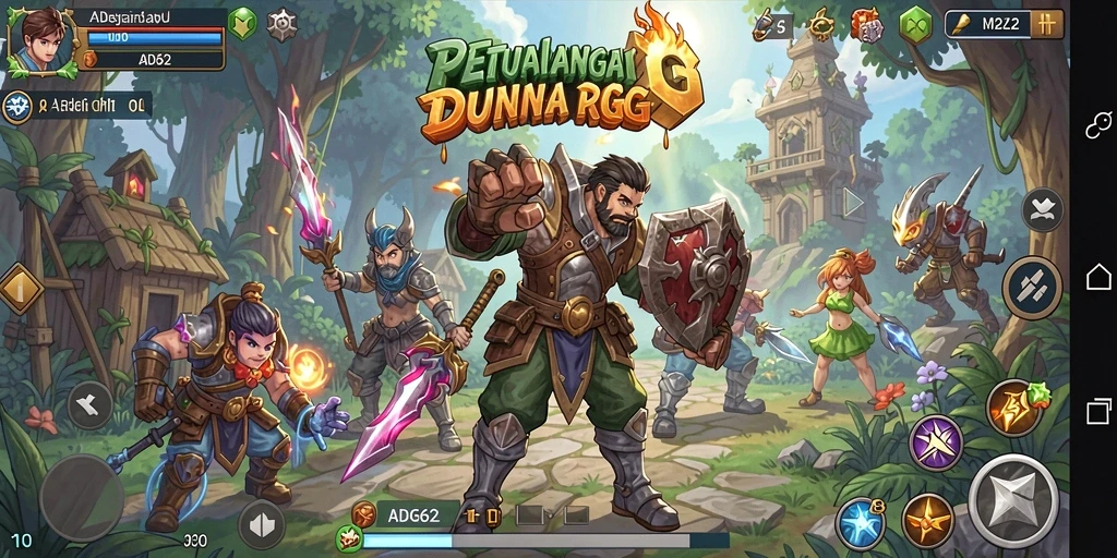 Tampilan gameplay ADG62 yang memukau dengan pertarungan seru.