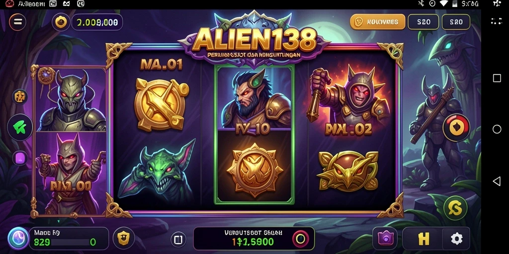 Tampilan gameplay ALIEN138 yang seru dan penuh warna pada slot.
