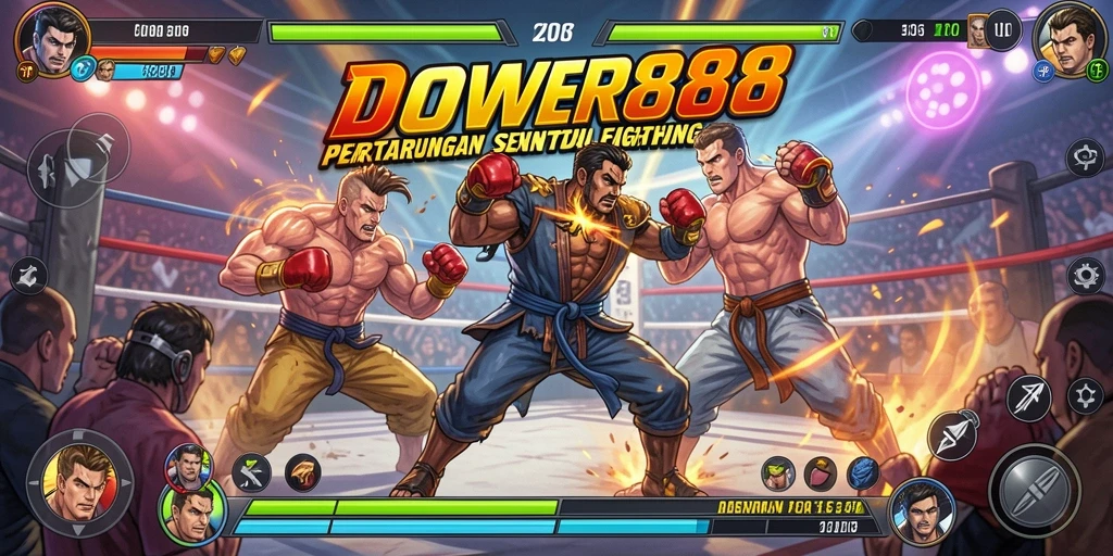 Gameplay DOWER88 menampilkan pertarungan seru dan karakter unik.