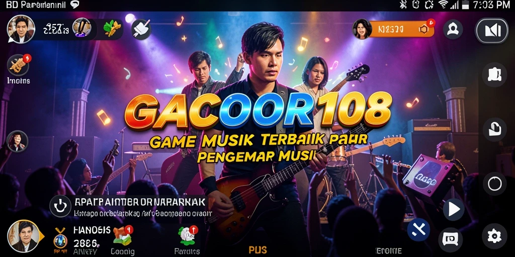 Screenshot gameplay GACOR108 menunjukkan keseruan dalam bermain musik.