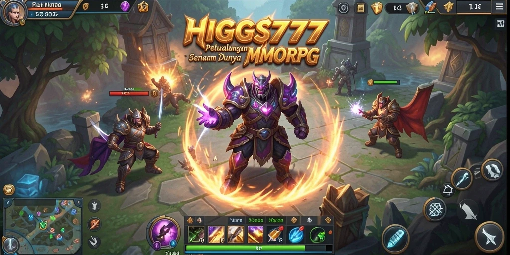 Tampilan gameplay HIGGS777 yang penuh aksi dan petualangan.