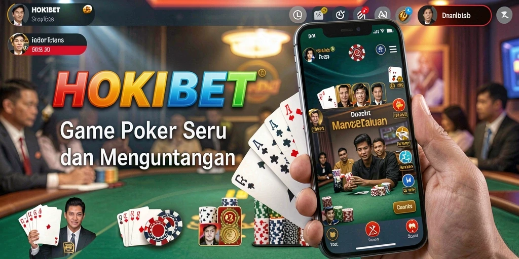 Tampilan gameplay HOKIBET yang menegangkan di dunia poker.