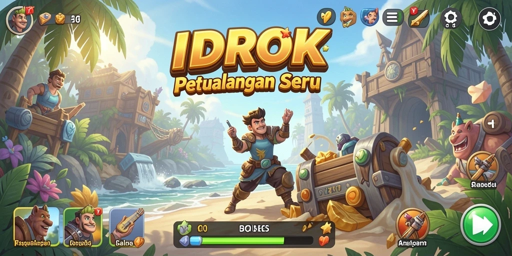 Tampilan dinamis gameplay seru dalam IDROK yang memikat.