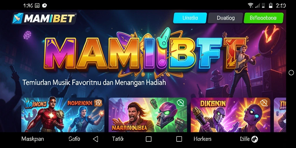 Tampilan gameplay MAMIBET yang menarik dengan berbagai tantangan musik.