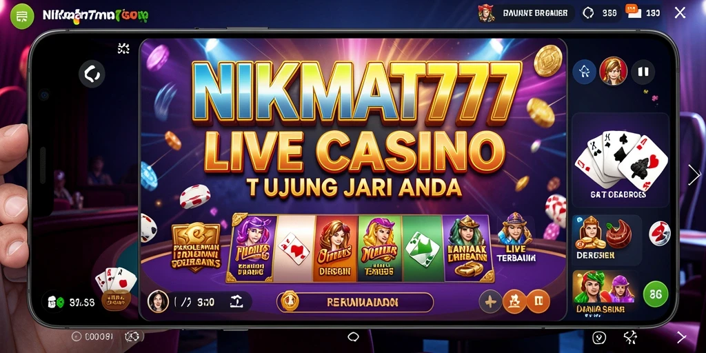 Tampilan gameplay Live Casino yang mendebarkan di NIKMAT777.