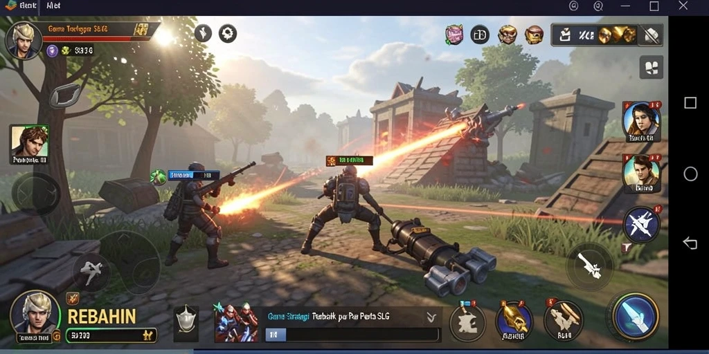 Tampilan gameplay menarik dari game strategi SLG REBAHIN.