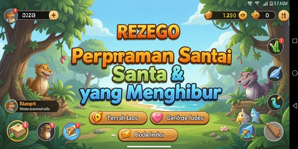 Tampilan gameplay REZEGO yang menyenangkan dan penuh warna.