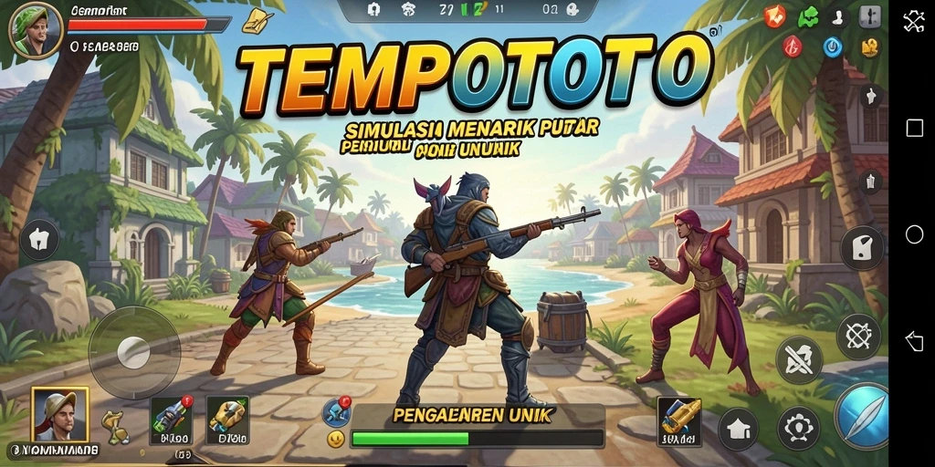 Gameplay TEMPOTOTO yang realistis dan menarik dengan fitur interaktif.