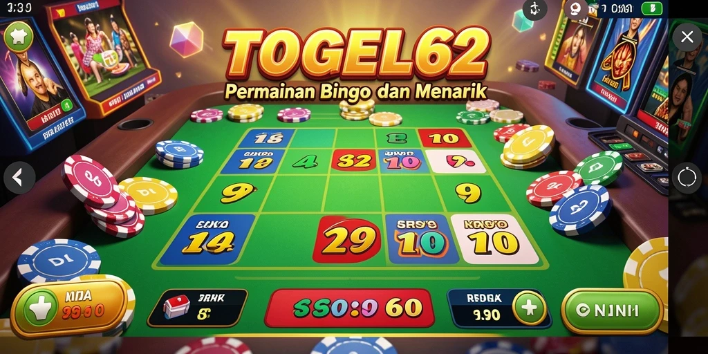 Tampilan gameplay Bingo yang seru di TOGEL62.